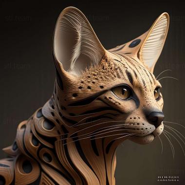 3D model Savannah cat (STL)